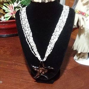 Murano glass star necklace